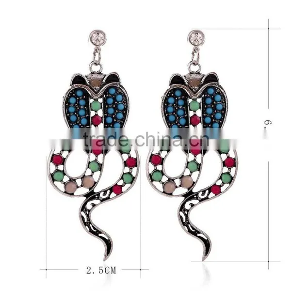 2016 New Design Wholesale Cute Animal Snake Drop Earrings for Free Sample photo-3