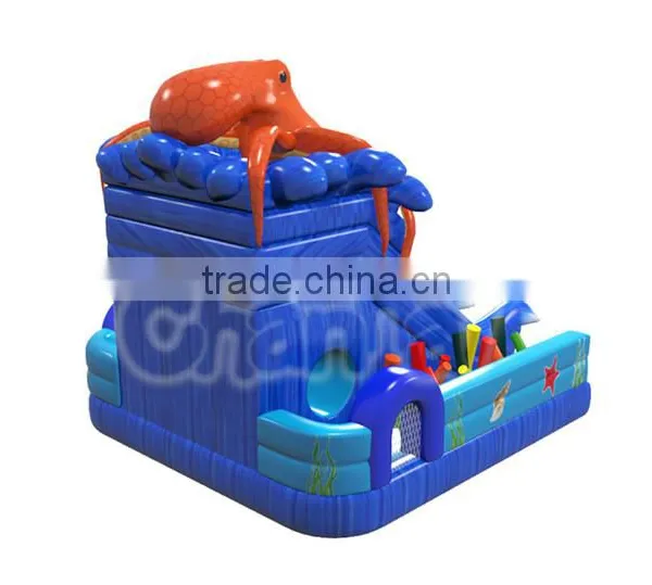 Newest Arrival Cheap Sea World Inflatable Obstcle Course for Children, Amusing Funny Inflatable Obstacle Slide photo-4