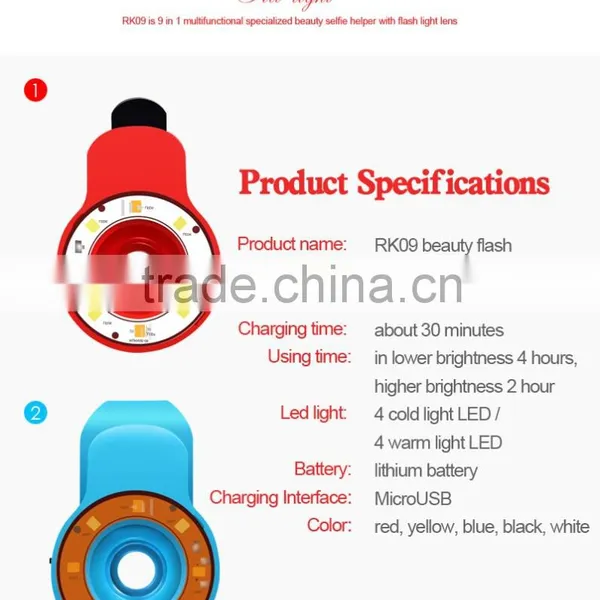 New Products Mini Portable Camera Mobile Phone Led Flash Light For IPhone 6 Samsung photo-4