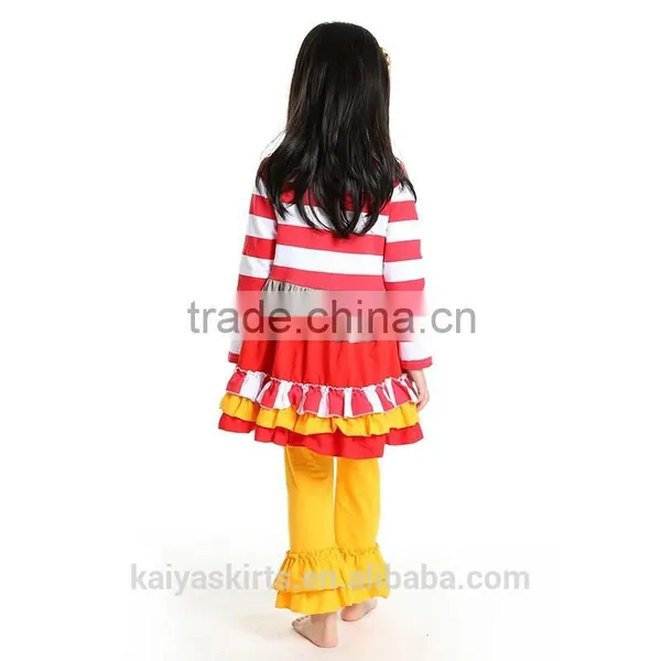 2016 Halloween Kaiya Skirt E-commerce Firm Fall Red Cotton Dress and Pant Long Sleeve Snap on Baby Clothing photo-2