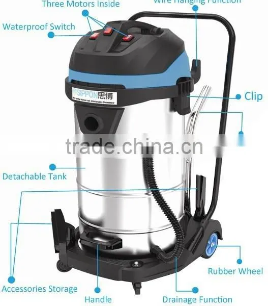 2/3 Motors Vacuum Cleaner BJ141-60L for Industrial Use photo-2