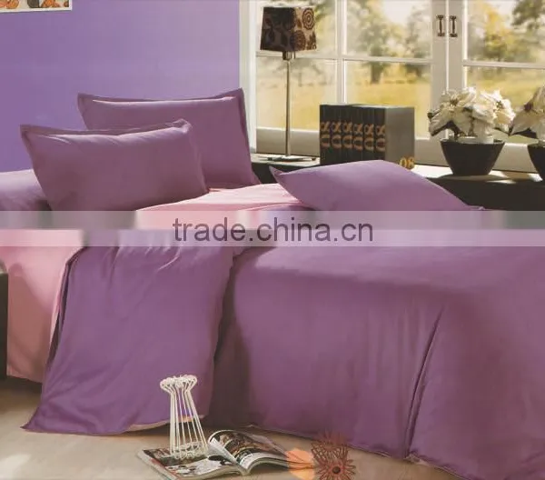 2015 Hot Microfiber Solid Color Match Bedding Set Plain Color photo-4