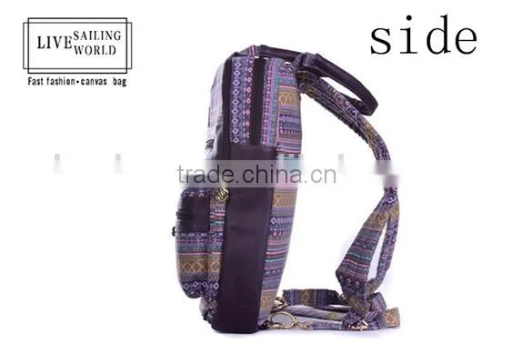 Fashionable Canvas Laptop Backpack With Handle and Shoulder Straps photo-2