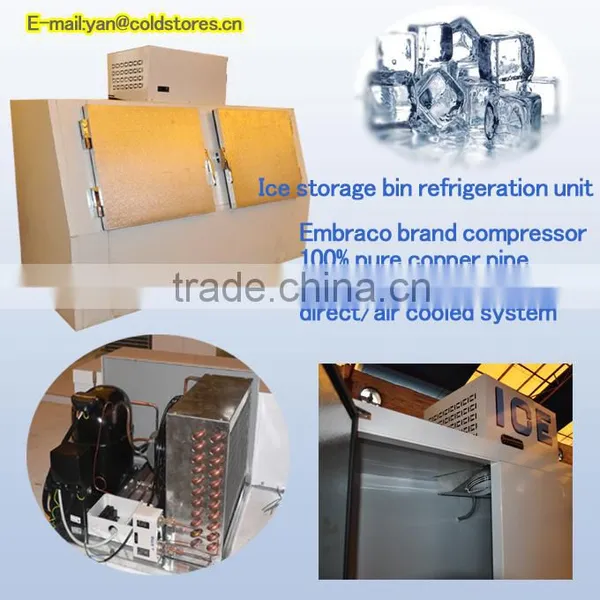 Ice Store Bin With Double Doors/bevel Design/top Compressor photo-2
