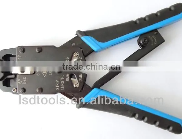 Hand Tools Supplier CAT5 Rj45 Rj11 Rj12 Wire Lan Network Cable Crimping Tool Strip Crimp Pc Network Tool 10p/8p/6p/4p photo-3