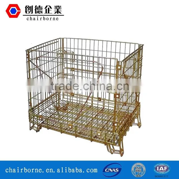 high quality collapsible wire mesh cage for warehouse