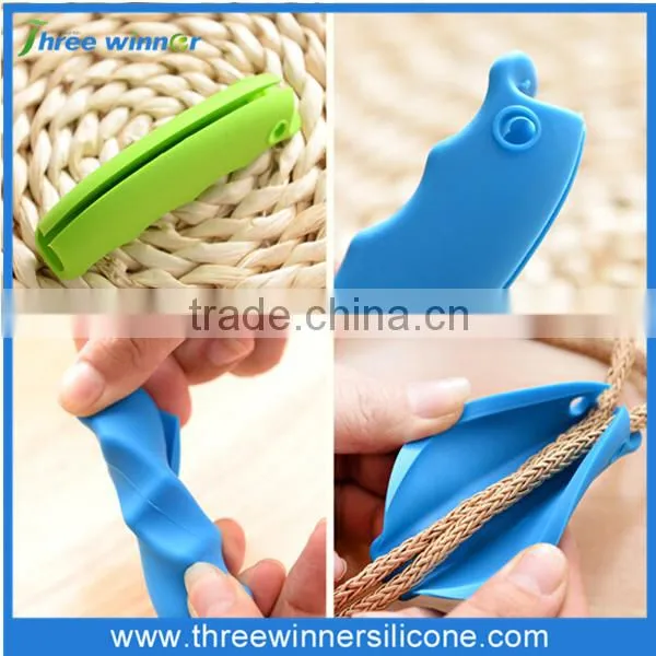 Random Color Silicon Shopping Bag Carrier Grocery Holder Handle Wholesale photo-6