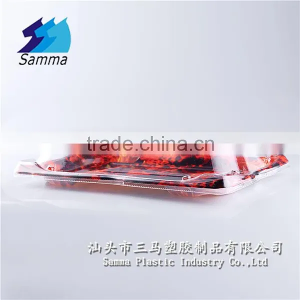 KW-0008TS-RB Clear Lid Disposable Plastic Sushi Plate photo-2
