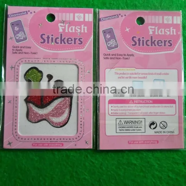 Lovely Red Lip Glitter Jewelry Sticker With Crystal photo-2