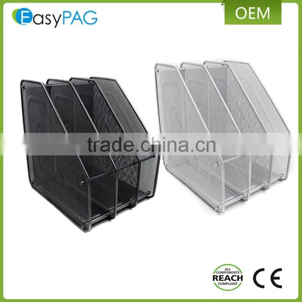 EasyPAG 3 compartment assemble metal wire mesh desktop magazine rack
