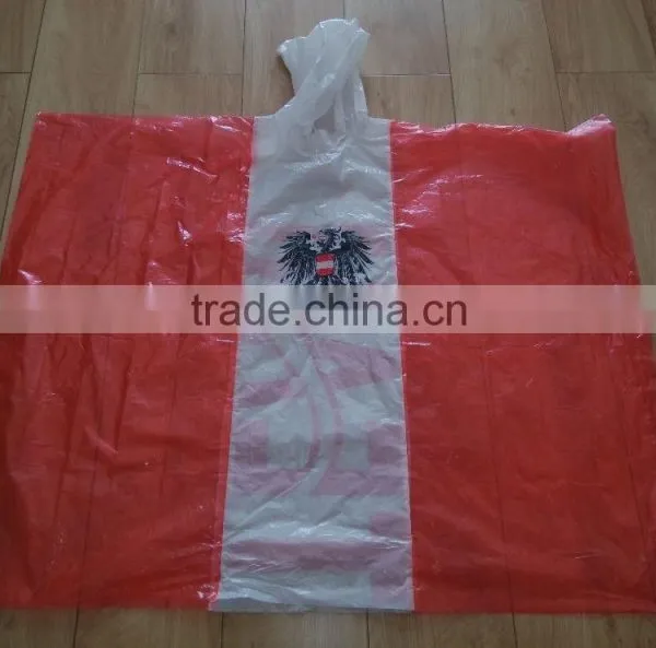 YunShang Promotioal Colorful Disposable pe Rain Poncho photo-2