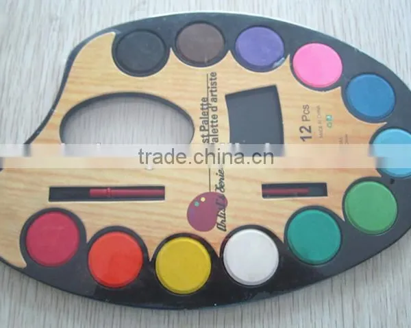12 Pcs Artist Palette Watercolor Paint With Brush