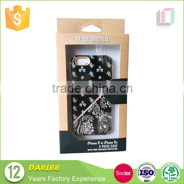 China Hanging Hook Recyclable Kraft Paper Phone Case Packaging Box With Custom Logo photo-6