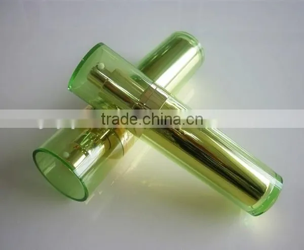 Taper Round Shape Plastic Lotion Bottle Cosmetic Packaging Acrylic Liquid Bottle Injection Color