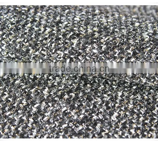 Wholesale Gold Metallic Woven Jacquard Wool Fabric, Woven Dress Fabric for Girls photo-4