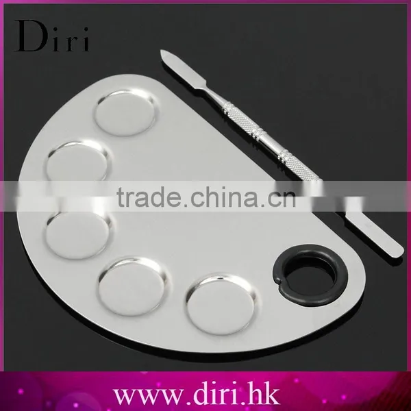 Stainless Steel Semicircle Makeup Palette Spatula Professional Makeup Tool photo-4