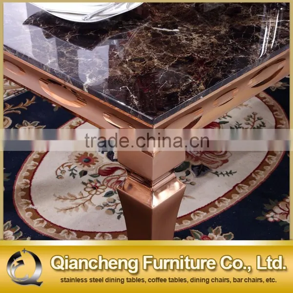 Fancy Marble Top Dining Table Set Living Room Furniture photo-6