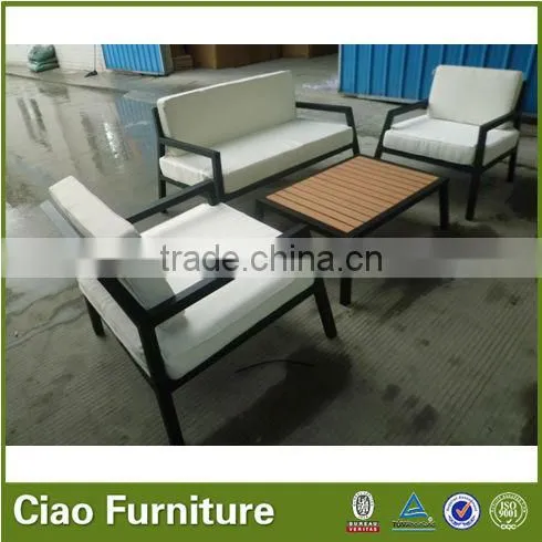 Aluminum Frame High Quality Furniture Garden Sofa Set With Coffee Table photo-2