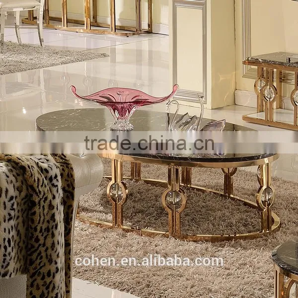 2015hot Selling Golden Used Hotel/living Room Furniture Coffee/tea/center Table photo-2