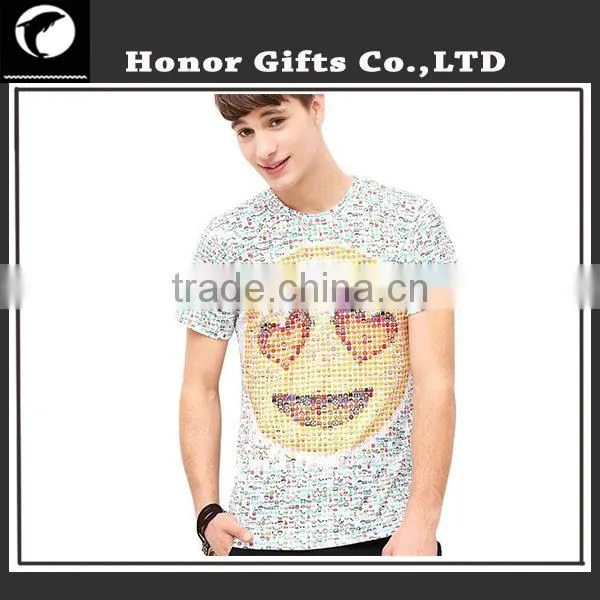 Wholesale Factory Price Emoji High Quality 3D Printing T Shirt