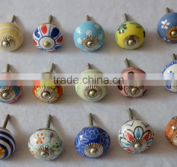 Latest Mix Design Hand Painted Kitchen Cabinet Knobs photo-2