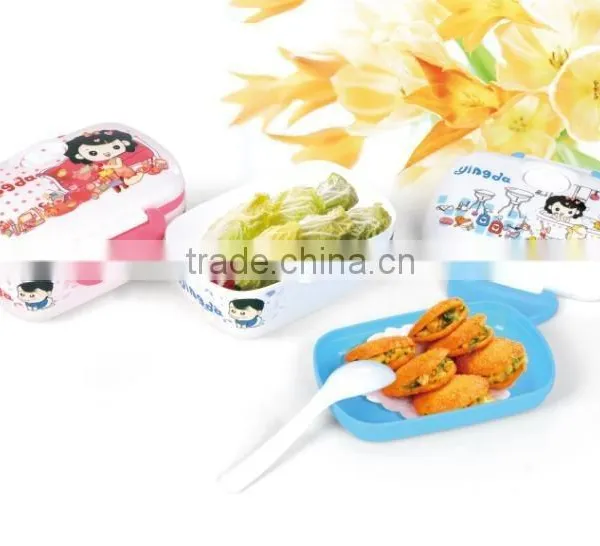 Plastic Small Rectangular Oval Double Lunch Boxes/Insulation Boxes photo-2