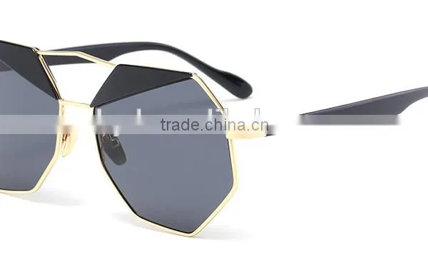 2016 New Fashion Dazzle Colour Hexagon Sunglasses Fine Really Membrane Cycling Beach Sunglasses Outdoor Sports Mirror photo-3