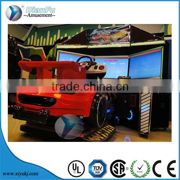 Dynamic Car Racing Simulator/42 Inch LCD 3 Screens Outrun Real Driving 3D Video Car Racing Game Machine photo-2