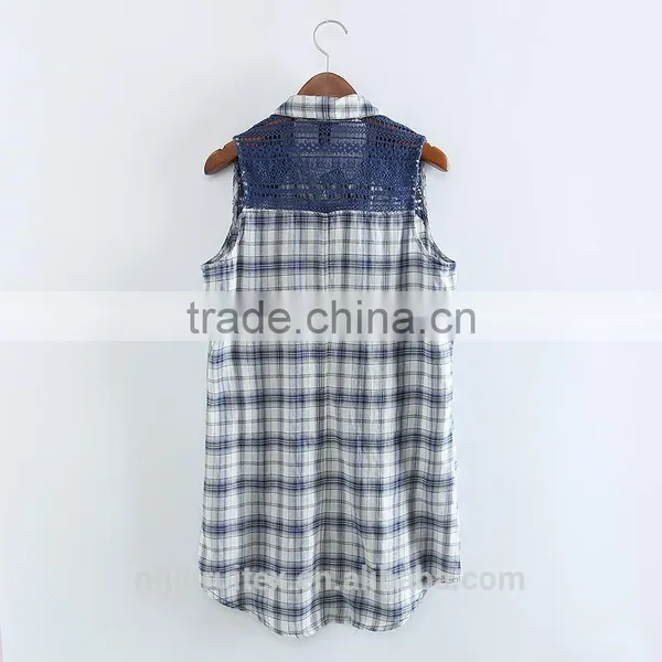 Yarn Dye Women Blouse,silk Blouse,lace Blouse,sleeveless Blouse,women Tops photo-2