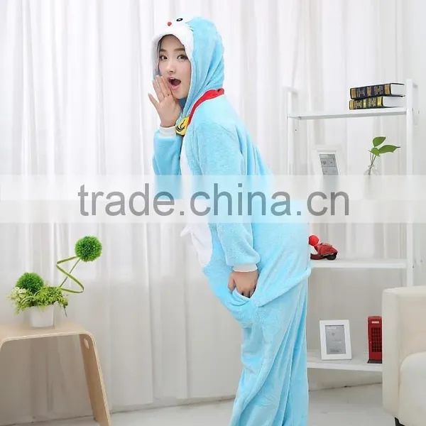Flannel Cartoon Adult Animal Jumpsuit Animal Pajamas Jumpsuit Doraemon Design photo-4