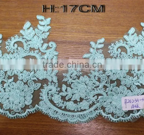 Dongguan Beinuo Ivory Eyelash Lace Trim With Bottom Price photo-3