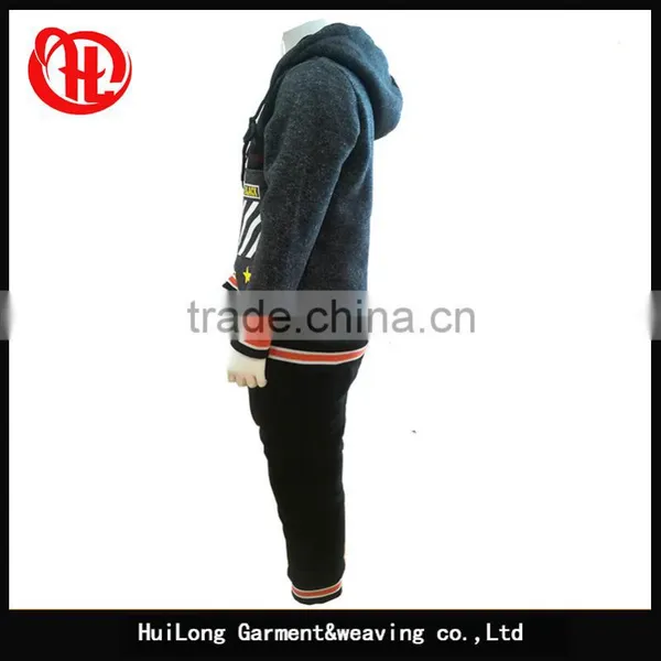 Manufacture New Children Boy Hoodies Fleece Set photo-3
