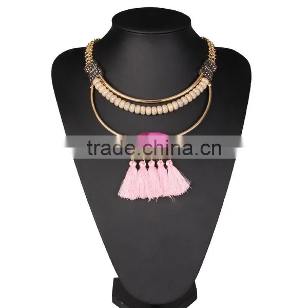 Vintage Ethnic Design Adult Costume Necklace Jewelry ,multicolor Tassel photo-3