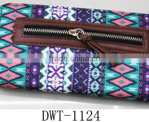 Fashion Lady Designer Cotton Canvas Diversity New Wallet photo-3