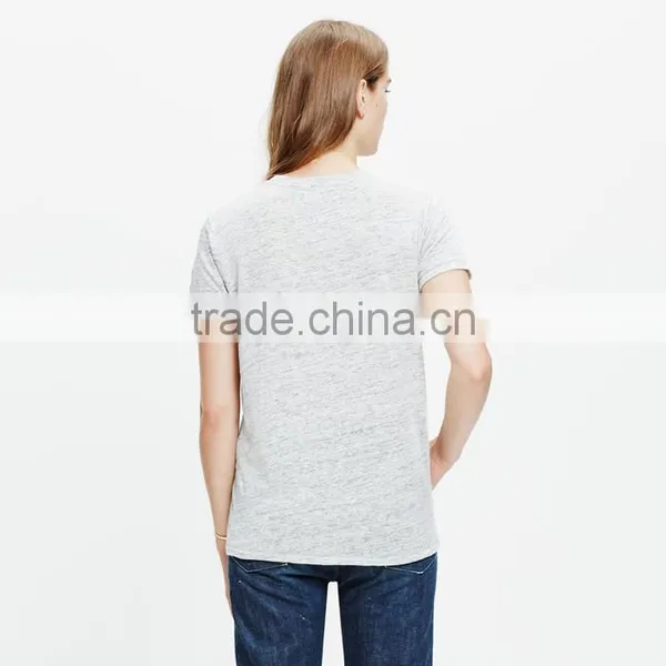 Modern Ladies T-shirt Print Design Linen Amsterdam Tee photo-3