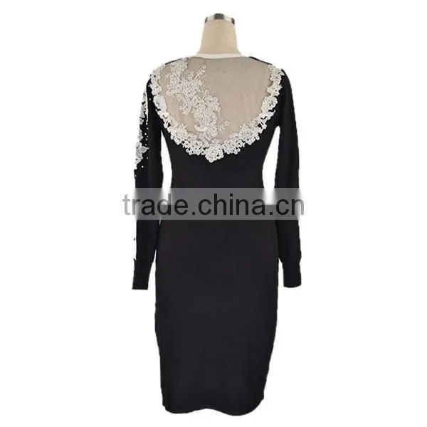 Latest Dress Designs Apparel Sexy Dress Woman Cashmere Sweater photo-2