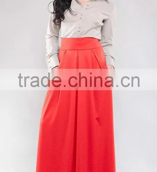 Elegant Business Woman Maxi Skirt Wholesale Ladies Office Long Skirts photo-4