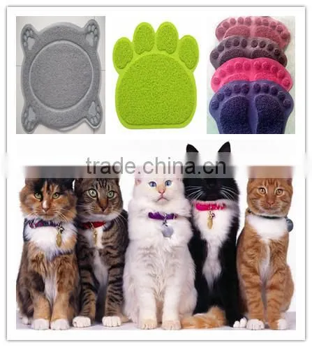 Small Quantity Custom Size Custom Design PVC Coil Cat Litter Mat/6 Kinds Design Cat Litter Cat/Beige PVC Coil Kitty Litter Mat