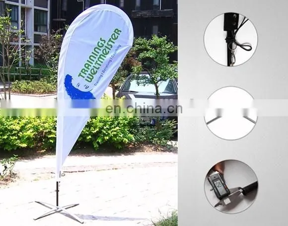 2017 Good Quality Customized Promotional Flying Feather Flag With Pole/ Beach Flags /customized Advertising Flag photo-2