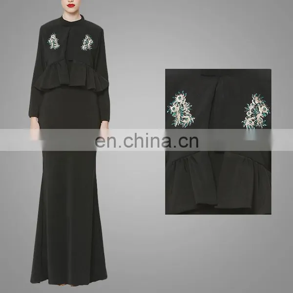 Jacket Maxi Dress Peplum Mermaid Shape Skirt photo-4