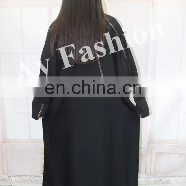New Beautiful Muslim Wear Ladies Balck Abaya Maxi Dress Kaftan And Beaded Long Dress African photo-4