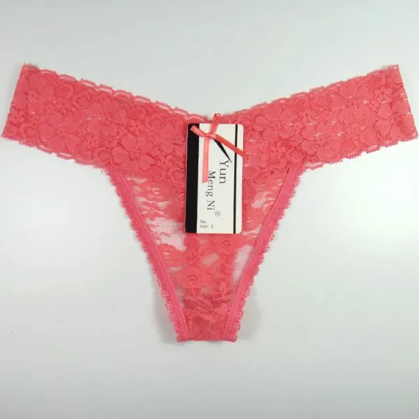 New Style Lace Open Front Panties Biniki Type Low Waist Transparent Women Lace Thongs photo-2