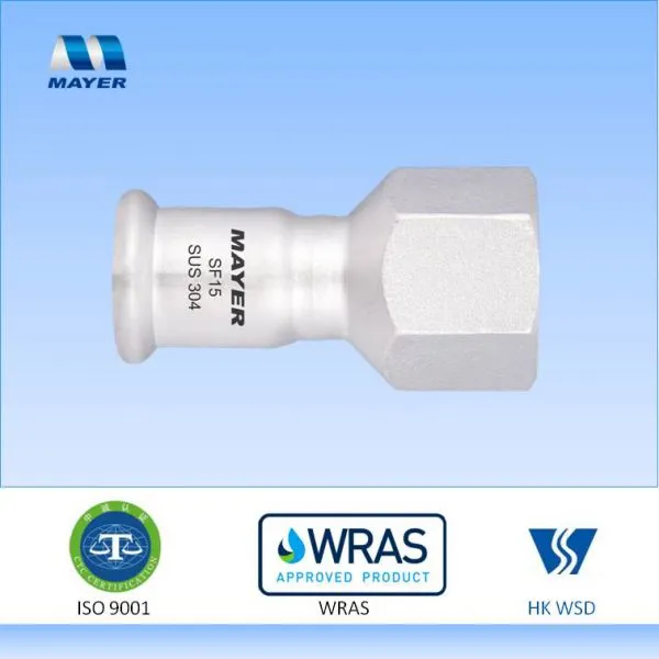 Stainless Steel Female Adapter Coupling With Female Thread Press Fitting