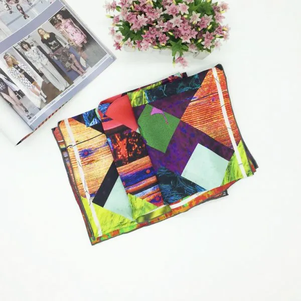 Good Quality Wholesale Custom Digital Print New Twill Silk Scarf photo-2