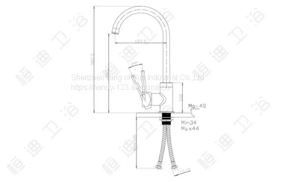 Single Lever Brass Chrome Kitchen Faucet photo-2