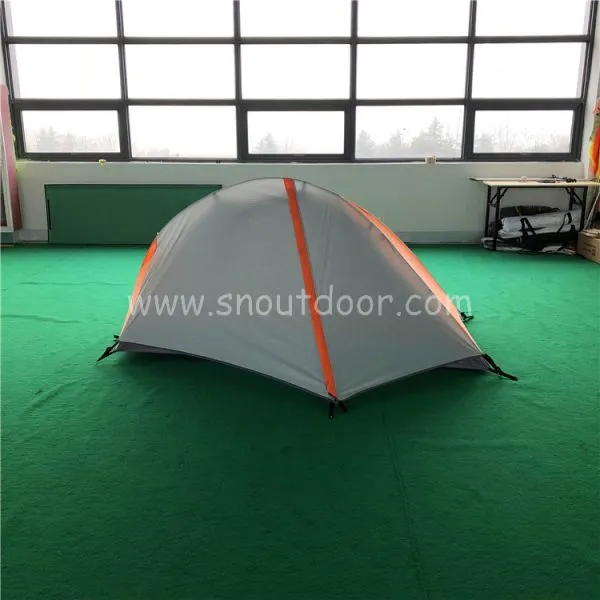 One Man Backpacking Tent Campinggear Double Layer Free Standing Tents photo-2