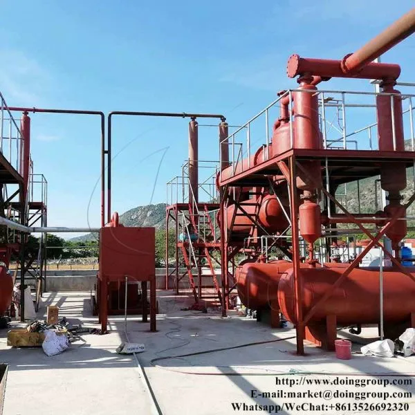 High Performance Waste Tyre Recycling to Fuel Oil Pyrolysis Plant Factory Price photo-3