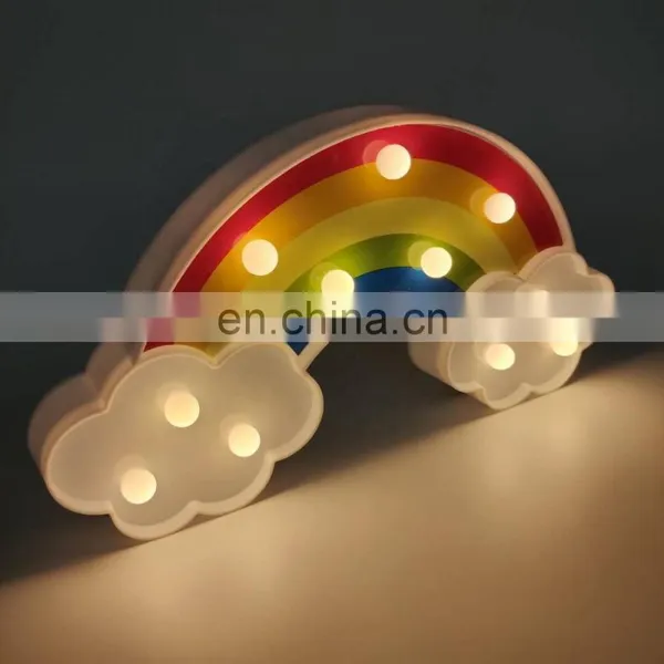 LED Rainbow Colorful Night Light Batteries Powered Decorative Light For Baby Bedside Lamp photo-5