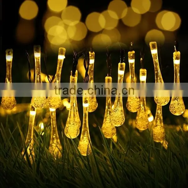 LED Water Drop Solar String Fairy Waterproof Lights Christmas Lights Solar Powered String Lights for Garden, Patio, Yard HNL213S photo-3