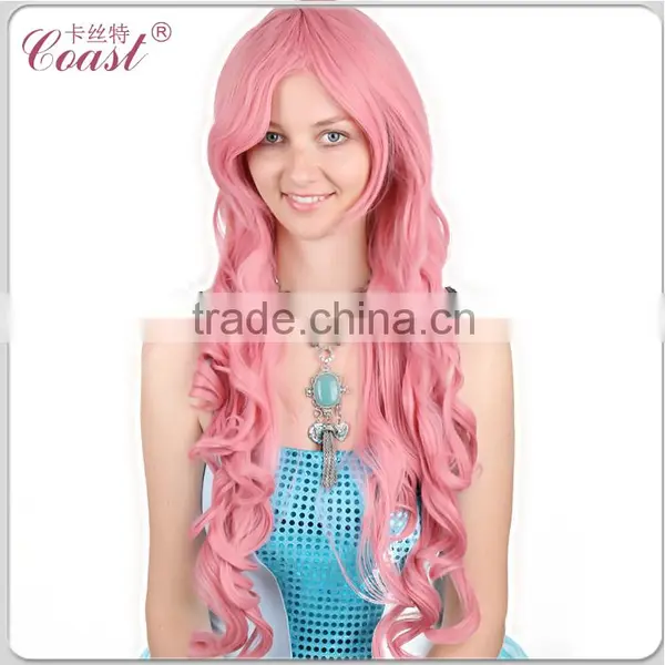 Cheap Beauty Japanese Hot Orange Curly Synthetic Cosplay Wig photo-4